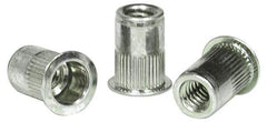 RivetKing - 5/16-18, 0.15 to 0.312" Grip, 17/32" Drill, Aluminum Standard Rivet Nut - Uncoated, Full Head Head - Caliber Tooling