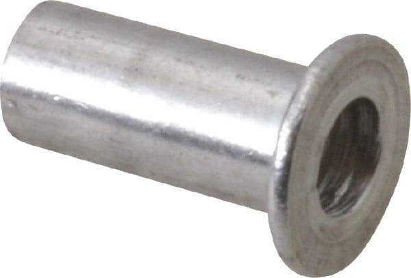 RivetKing - #8-32, 0.12 to 0.16" Grip, #2, Aluminum Standard Rivet Nut - Uncoated, Round Head - Caliber Tooling