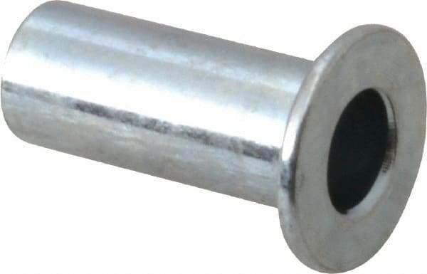 RivetKing - #10-32, 0.08 to 0.13" Grip, 1/4" Drill, Steel Standard Rivet Nut - Zinc Plated, Round Head - Caliber Tooling