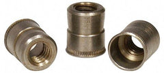 RivetKing - #6-32 UNC, Zinc-Plated, Steel Knurled Rivet Nut Inserts - 0.234" to 0.239" Grip, 7/32" Drill Size - Caliber Tooling