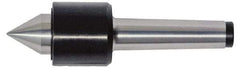 Interstate - MT5 Taper Shank Shank, 2.756" Head Diam, 3,000 Lb Capacity, Live Center - 3,400 Max RPM, 1.772" Point Diam, 1.85" Point Len, 3,000 Lb Max Workpc, Standard Point - Caliber Tooling