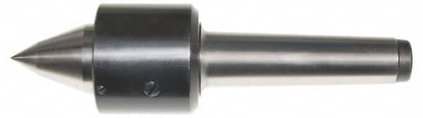 Interstate - MT5 Taper Shank Shank, 2.736" Head Diam, 3,960 Lb Capacity, Live Center - 3,400 Max RPM, 1.772" Point Diam, 2.68" Point Len, 3,960 Lb Max Workpc, Long Point - Caliber Tooling