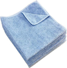 PRO-SOURCE - Dry Microfiber Wipes - Packet, 16" x 16" Sheet Size, Blue - Caliber Tooling