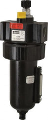 Parker - 1/2" NPT, 250 Max psi Standard Micro Mist Lubricator - Metal Bowl with Sight Glass, Zinc Body, 90 CFM, 175°F Max Temp, 3.24" Wide x 9.27" High - Caliber Tooling