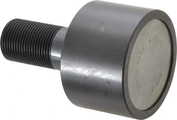 Accurate Bushing - 3" Roller Diam x 2" Width, 1-1/4" Stud Diam x 2-1/2" Length, Plain Load Roller - Steel, 1-3/4" Thread Length, 1-1/4-12 Thread, 14,300 Lb Dynamic Cap, 16,000 Lb Static Cap - Caliber Tooling