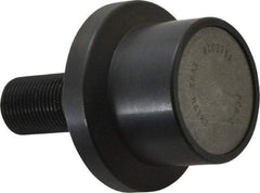 Accurate Bushing - 2" Roller Diam x 1-11/16" Width, 7/8" Stud Diam x 2" Length, Flanged Load Roller - Steel, 1-1/4" Thread Length, 7/8-14 Thread, 3,490 Lb Dynamic Cap, 2,000 Lb Static Cap - Caliber Tooling