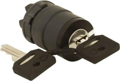 Schneider Electric - 22mm Mount Hole, 2 Position, Key Operated, Selector Switch Only - Black, Maintained (MA), Nonilluminated, Shock, Vibration and Water Resistant - Caliber Tooling