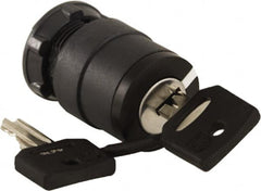 Schneider Electric - 22mm Mount Hole, 2 Position, Key Operated, Selector Switch Only - Black, Maintained (MA), Nonilluminated, Shock, Vibration and Water Resistant - Caliber Tooling