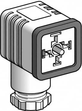 Telemecanique Sensors - 16 Amp, 4 Pin Elbowed Female Field Attachable Connector Sensor and Receptacle - 250 VAC, IP65 Ingress Rating - Caliber Tooling