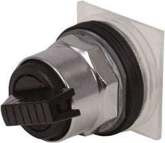 Schneider Electric - 1.18 Inch Mount Hole, 3 Position, Knob and Pushbutton Operated, Selector Switch Only - Black, Maintained (MA), without Contact Blocks, Weatherproof and Dust and Oil Resistant - Caliber Tooling