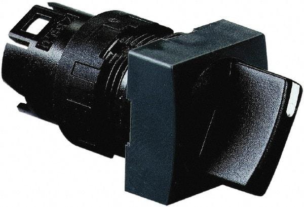 Schneider Electric - 16mm Mount Hole, 2 Position, Handle Operated, Selector Switch Only - Black, Maintained (MA), Shock and Vibration Resistant - Caliber Tooling