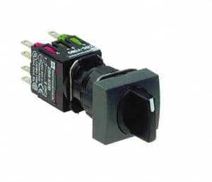 Schneider Electric - 16mm Mount Hole, Selector Switch - Black, Maintained (MA), NO/NC, Vibration Resistant - Caliber Tooling