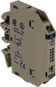 Schneider Electric - 10.5 Milliamp, NC Configuration, Interface Relay Module - DIN Rail Mount, 23 to 131°F, 48 VDC - Caliber Tooling