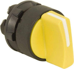 Schneider Electric - 22mm Mount Hole, 2 Position, Handle Operated, Selector Switch Only - Yellow, Maintained (MA), Nonilluminated, Shock, Vibration and Water Resistant - Caliber Tooling