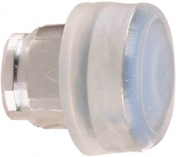 Schneider Electric - 22mm Mount Hole, Extended Straight, Pushbutton Switch Only - Round, Blue Pushbutton, Nonilluminated, Momentary (MO) - Caliber Tooling