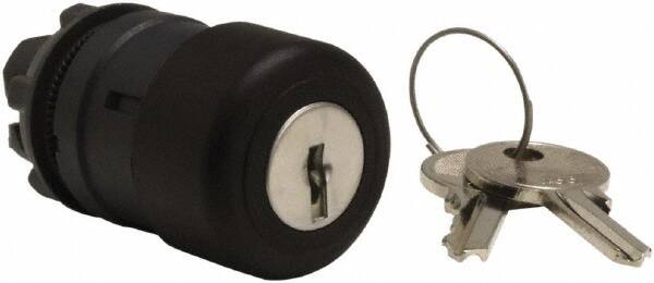 Schneider Electric - 22mm Mount Hole, Extended Mushroom Head, Pushbutton Switch Only - Round, Black Pushbutton, Nonilluminated, Maintained (MA) - Caliber Tooling