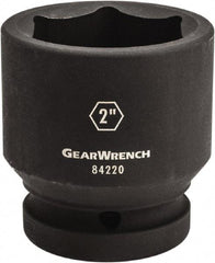 GearWrench - 1" Drive 3-1/4" Standard Impact Socket - 6 Points, 3-15/16" OAL - Caliber Tooling