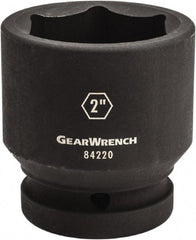 GearWrench - 1" Drive 4" Standard Impact Socket - 6 Points, 4-21/29" OAL - Caliber Tooling