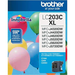 Brother - Cyan Ink Cartridge - Use with Brother MFC-J460DW, J480DW, J485DW, J680DW, J880DW, J885DW, J4320DW, J4420DW, J4620DW, J5520DW, J5620DW, J5720DW - Caliber Tooling