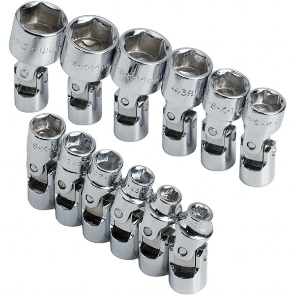 SK - 1/4" Drive Standard Socket Set - 5 to 15mm, Metric Measurement Standard - Caliber Tooling