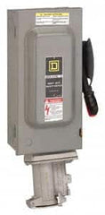 Square D - 60 Amp, 600 VAC, 3 Pole Fused Safety Switch - NEMA 1, 50 hp at 600 VAC (Triple Phase) - Caliber Tooling