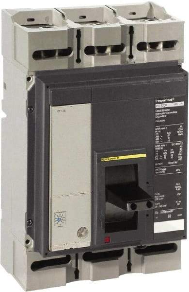 Square D - 800 Amp, 600 VAC, 3 Pole, Panel Mount Molded Case Circuit Breaker - Electronic Trip, Multiple Breaking Capacity Ratings, 3/0 AWG - Caliber Tooling