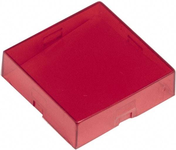 Schneider Electric - Pushbutton Switch Button Cover - Red, Square Button, Nonilluminated - Caliber Tooling