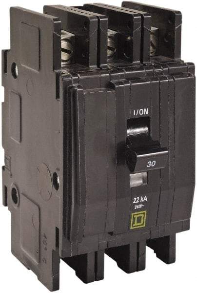 Square D - 15 Amp, 240 VAC, 3 Pole, Panel Mount Miniature Circuit Breaker - 14-2 AWG - Caliber Tooling