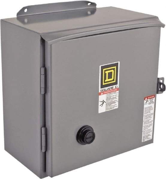 Square D - 110 Coil VAC at 50 Hz, 120 Coil VAC at 60 Hz, 45 Amp, NEMA Size 2, Reversible Enclosed Enclosure NEMA Motor Starter - 25 hp at 1 Phase, 12 Enclosure Rating - Caliber Tooling