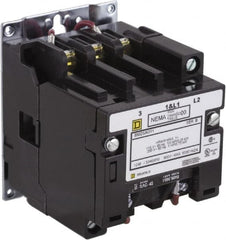 Square D - 2 Pole, 110 Coil VAC at 50 Hz and 120 Coil VAC at 60 Hz, 9 Amp NEMA Contactor - Open Enclosure, 50 Hz at 110 VAC and 60 Hz at 120 VAC - Caliber Tooling