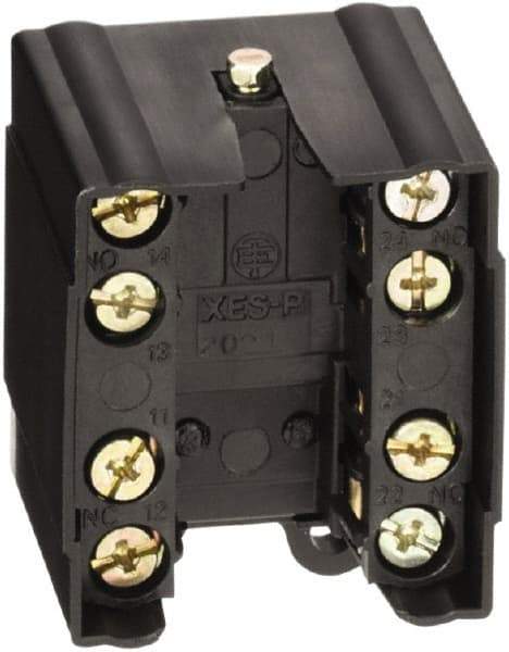 Telemecanique Sensors - 2NO/2NC, 10 Amp, Electrical Switch Contact Block - 600 VAC, For Use with ZCKJ2 - Caliber Tooling