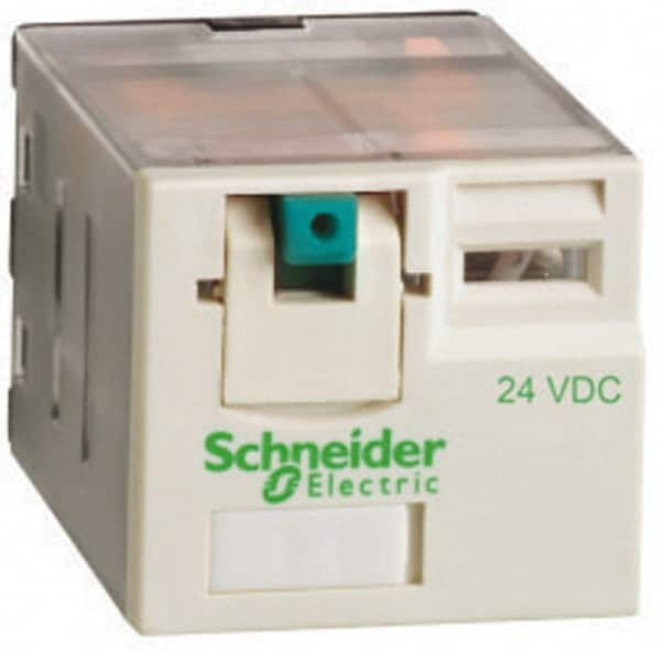 Schneider Electric - 3,750 VA Power Rating, Electromechanical Plug-in General Purpose Relay - 15 Amp at 250 VAC & 28 VDC, 4CO, 24 VDC - Caliber Tooling