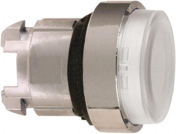 Schneider Electric - 22mm Mount Hole, Extended Straight, Pushbutton Switch Only - Round, Clear Pushbutton, Nonilluminated, Momentary (MO) - Caliber Tooling