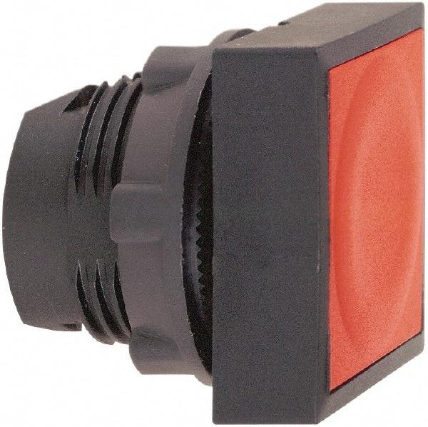 Schneider Electric - 22mm Mount Hole, Flush, Pushbutton Switch Only - Square, Red Pushbutton, Nonilluminated, Momentary (MO) - Caliber Tooling