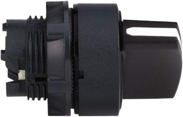 Schneider Electric - 22mm Mount Hole, 2 Position, Handle Operated, Selector Switch Only - Black, Momentary (MO), Nonilluminated, Shock, Vibration and Water Resistant - Caliber Tooling