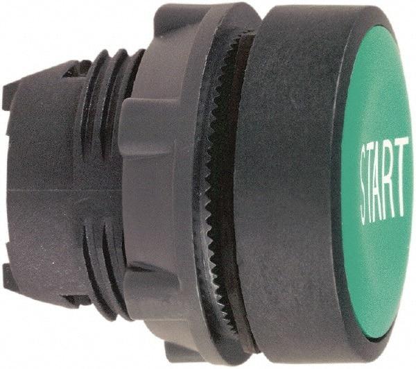 Schneider Electric - 22mm Mount Hole, Flush, Pushbutton Switch Only - Round, Green Pushbutton, Nonilluminated, Momentary (MO) - Caliber Tooling