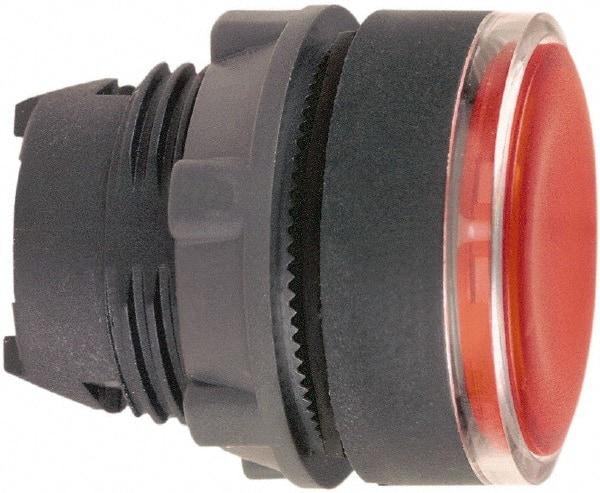 Schneider Electric - 22mm Mount Hole, Flush, Pushbutton Switch Only - Round, Red Pushbutton, Illuminated, Maintained (MA) - Caliber Tooling