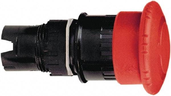 Schneider Electric - 16mm Mount Hole, Extended Mushroom Head, Pushbutton Switch Only - Round, Red Pushbutton, Maintained (MA), Momentary (MO), Vibration Resistant - Caliber Tooling