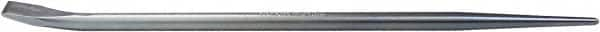 Mayhew - 15" OAL Straight Pry Bar - 1/2" Wide, Zinc Plated Steel - Caliber Tooling