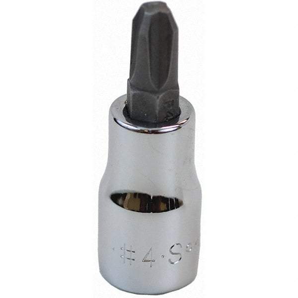 SK - Screwdriver & Drag Link Sockets - 3/8"DR #4 CHRM PHILLIPS SCRDRVR SCKT BIT - Caliber Tooling