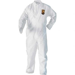 KleenGuard - Size 4XL SMS General Purpose Coveralls - White, Zipper Closure, Open Cuffs, Open Ankles, Seamless - Caliber Tooling