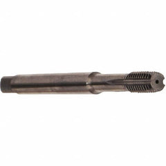 Emuge - M8x1.25 Metric 6HX Modified Bottoming Thread Forming Tap - Solid Carbide, Uncoated, 90mm OAL, 20mm Thread Length, Right Hand Thread, Series Druck - Caliber Tooling