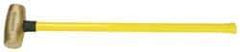 American Hammer - 8 Lb Head Nonsparking Hammer - 33" OAL, 30-1/2" Long Fiberglass Handle - Caliber Tooling