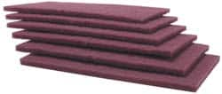 Norton - Very Fine Grade, Aluminum Oxide Hand Pad - Maroon, 6" Wide x 9" Long, Nonwoven - Caliber Tooling