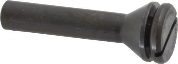 Value Collection - 3/8" Hole, Screw Lock Wheel Mandrel - 2" OAL, 1/4" Max Wheel Width, 3/8" Shank Diam - Caliber Tooling