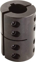 Climax Metal Products - 2" Inside x 3-1/4" Outside Diam, Two Piece Rigid Coupling with Keyway - 4-7/8" Long x 1/2" Keyway Width x 1/4" Keyway Depth - Caliber Tooling