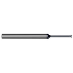 Back Deburring Mill - 0.0280″ Head Diameter × 0.1250″ (1/8″) Neck Length × 45° per side Carbide Back Deburring Mill, 3 Flutes, AlTiN Coated - Exact Industrial Supply