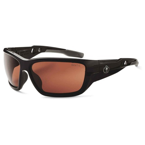 Baldr Copper Lens Black Safety Glasses - Caliber Tooling