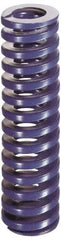 Dayton Lamina - 2-1/2" Hole Diam, 1-1/2" Rod Diam, 6" Free Length, Blue Die Spring - 75.9 Lb Max Deflection, 2.24" Max Deflection, Medium Duty, Chromium Vanadium Steel - Caliber Tooling