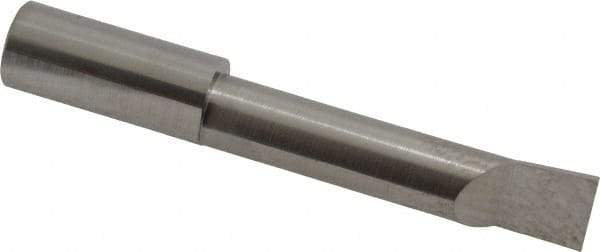 Accupro - 0.36" Min Bore Diam, 1.6" Max Bore Depth, 3/8 Shank Diam, Corner Radius Boring Bar - 0.005 to 0.008" Corner Radius, Right Hand Cut, Solid Carbide, Bright Finish - Exact Industrial Supply